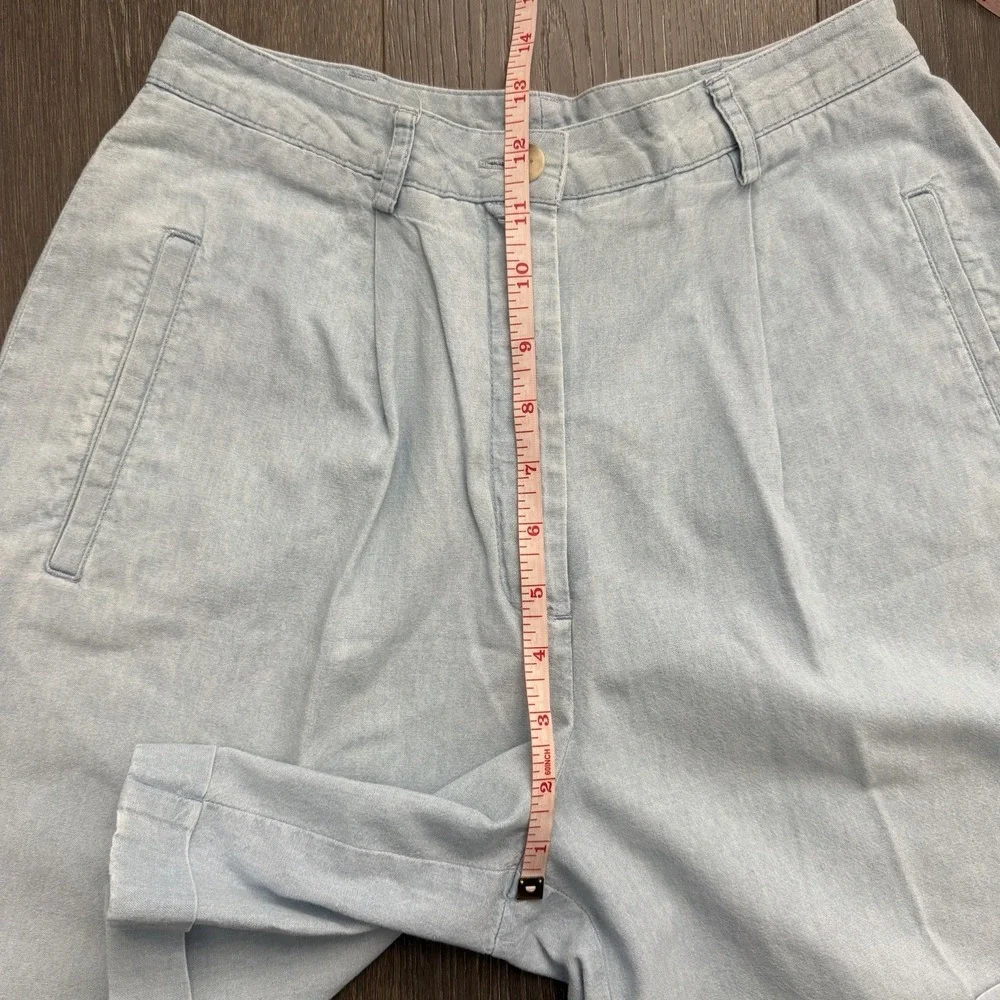 Vtg. Talbots High Rise Mom Jean Shorts Sz 6 Denim Flared Bermuda Preppy‎ Retro - Picture 5 of 7